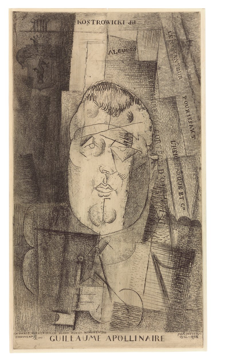Portrett av Guillaume Apollinaire, 1912-20 av Louis Marcoussis