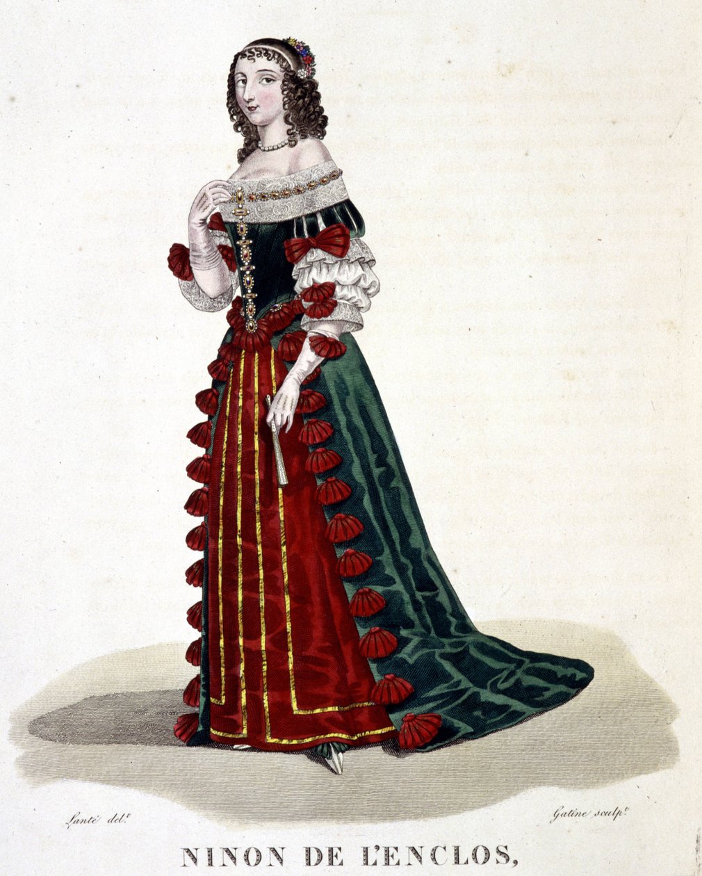 Anne "" Ninon"" fra Enclos (eller Ninon de Lenclos eller Ninon de Lanclos av Louis Marie Lante
