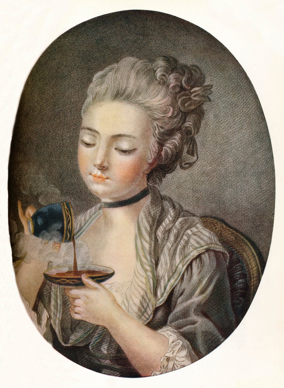 Jente som tar kaffe, c1774 av Louis Marin Bonnet