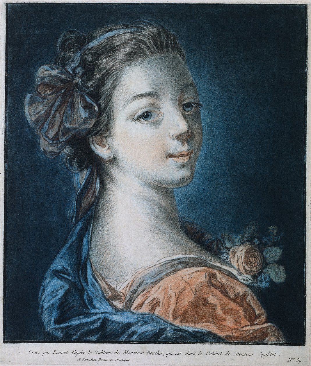 Head of a Woman (Mme. Deshayes?) av Louis Marin Bonnet