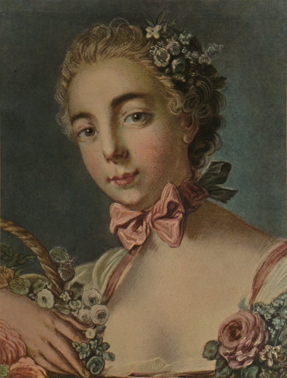 The Head of Flora Madame Deshayes, 1769, 1913 av Louis Marin Bonnet