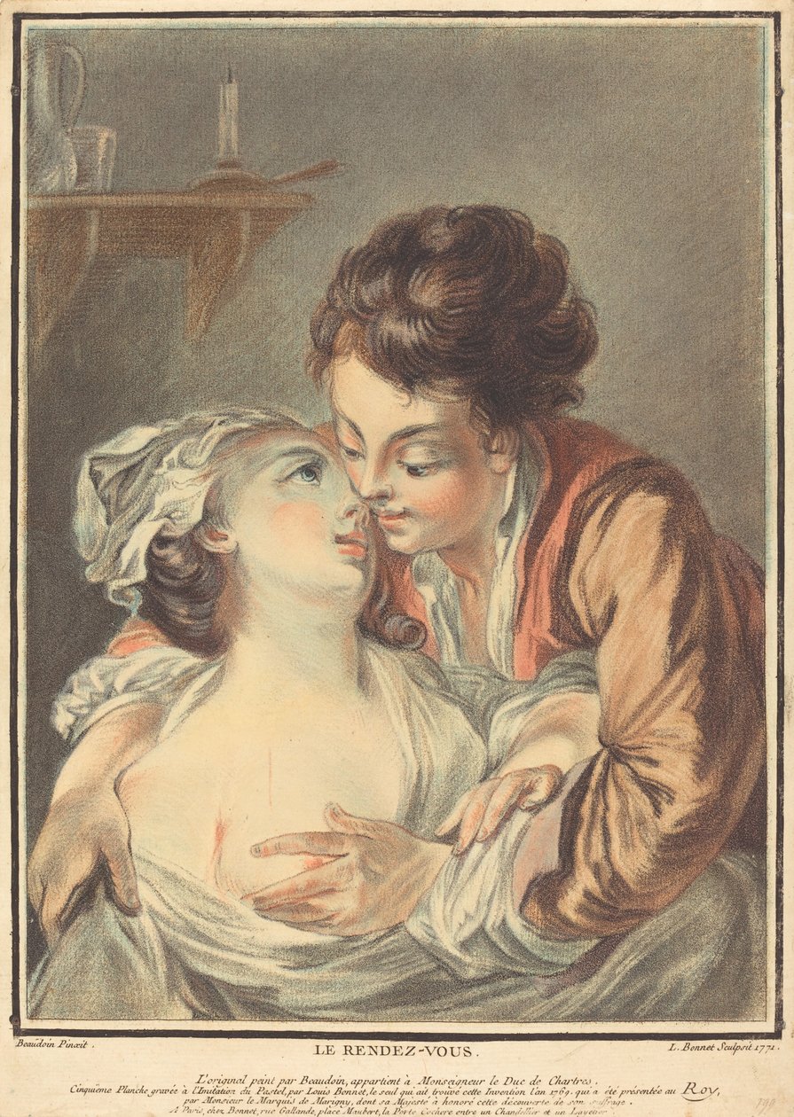 The Rendezvous, 1771. av Louis Marin Bonnet