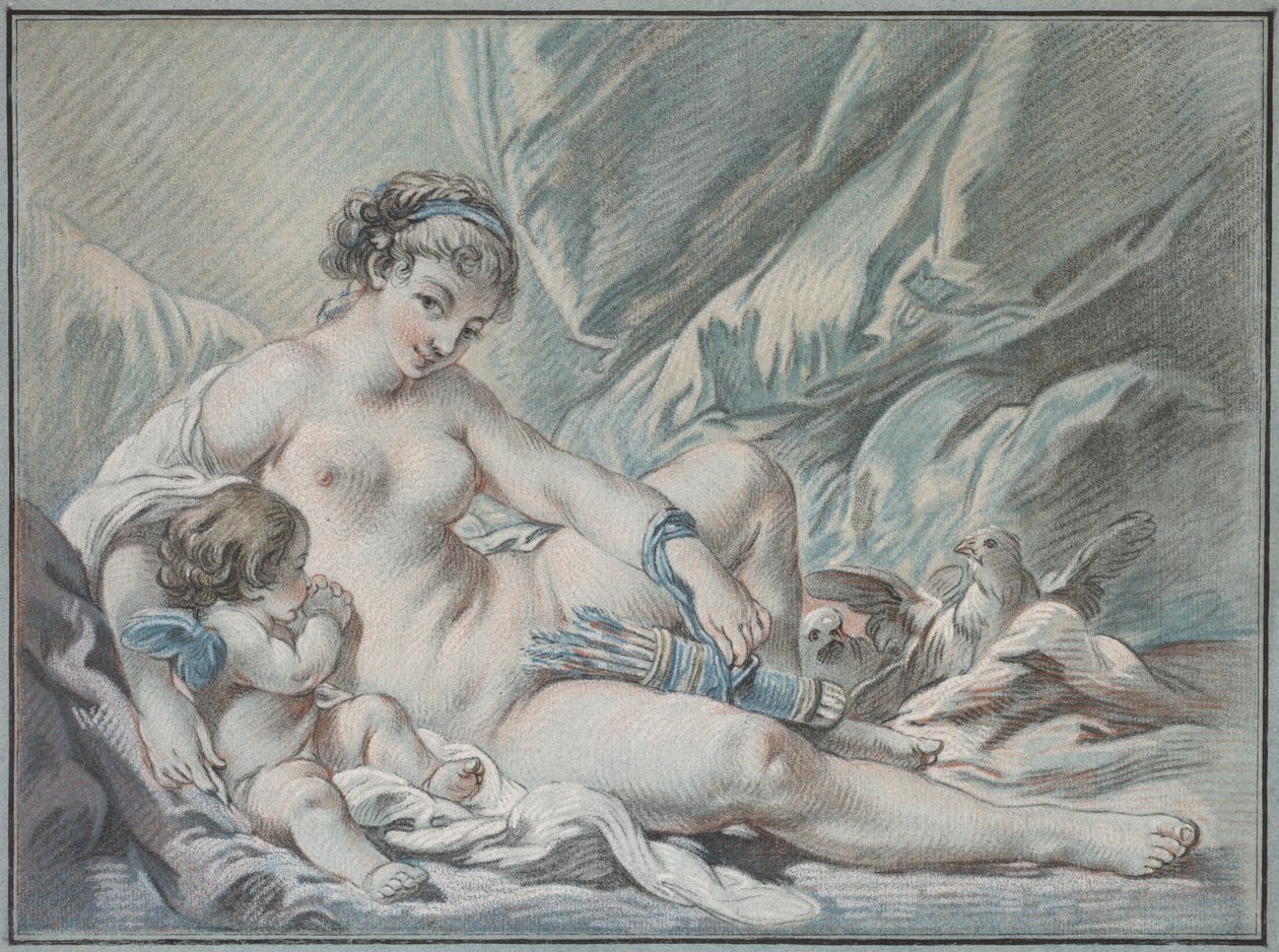 Kjærlighet ber Venus om å returnere våpnene sine til ham av Louis Marin Bonnet