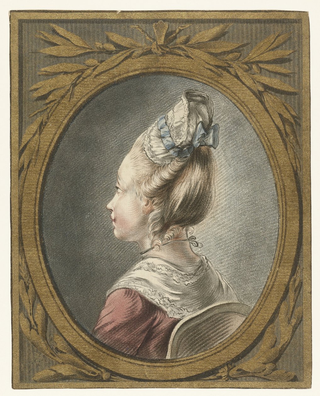 Portrett av en ung kvinne tete av Louis Marin Bonnet