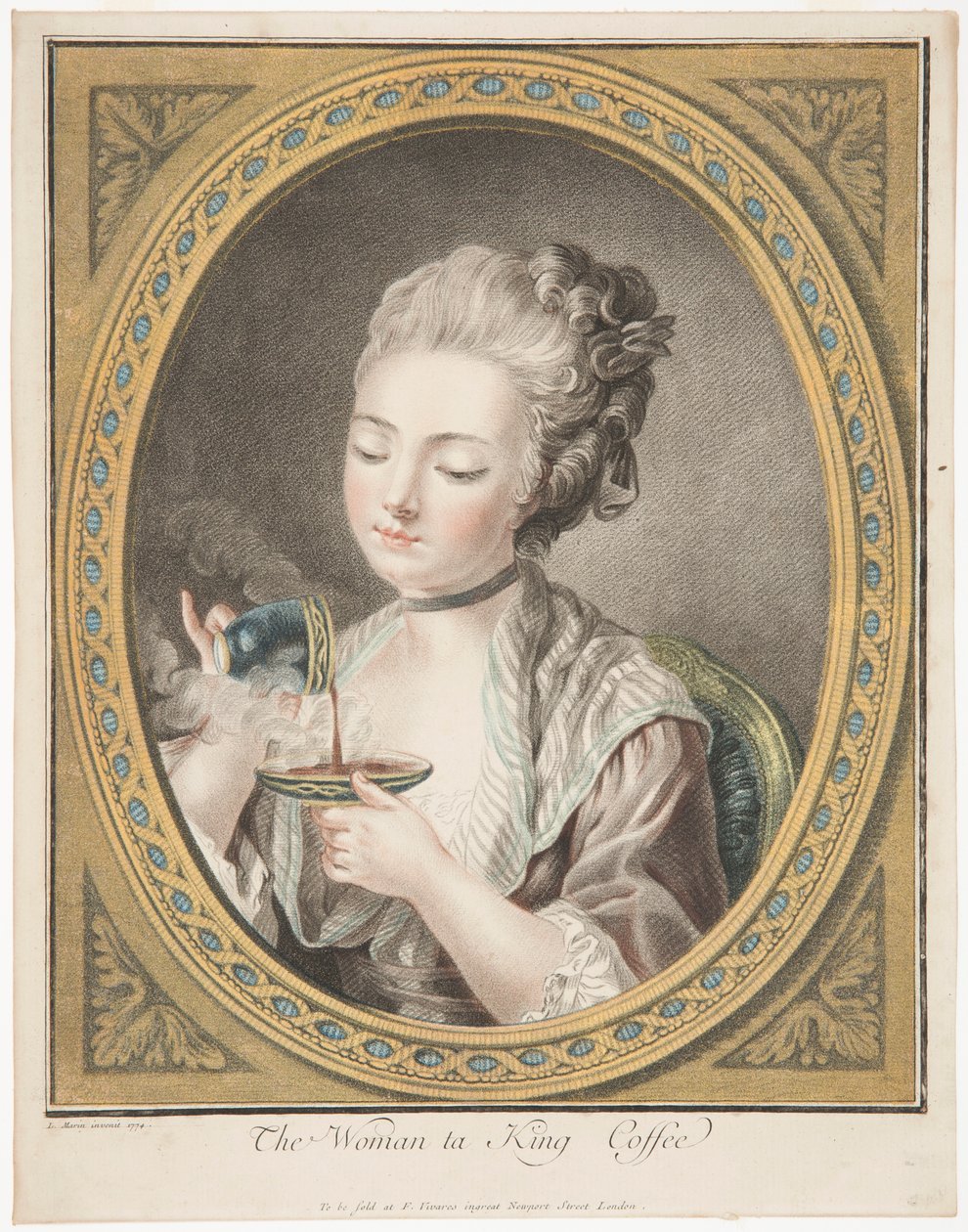 Kvinnen som tar kaffe av Louis Marin Bonnet
