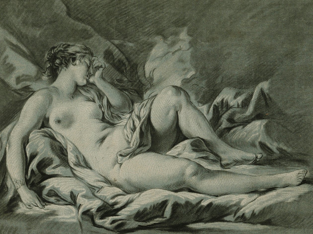 Venus sover, etter Francois Boucher; Venus søvn, etter Francois Boucher, 1771 av Louis Marin Bonnet
