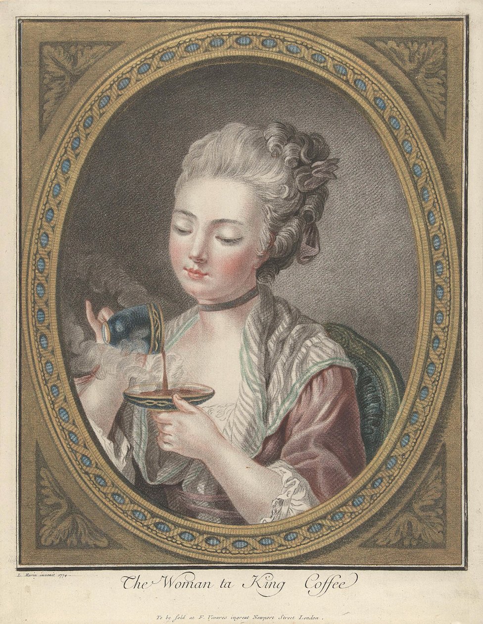 Kvinne som tar kaffe av Louis Marin Bonnet