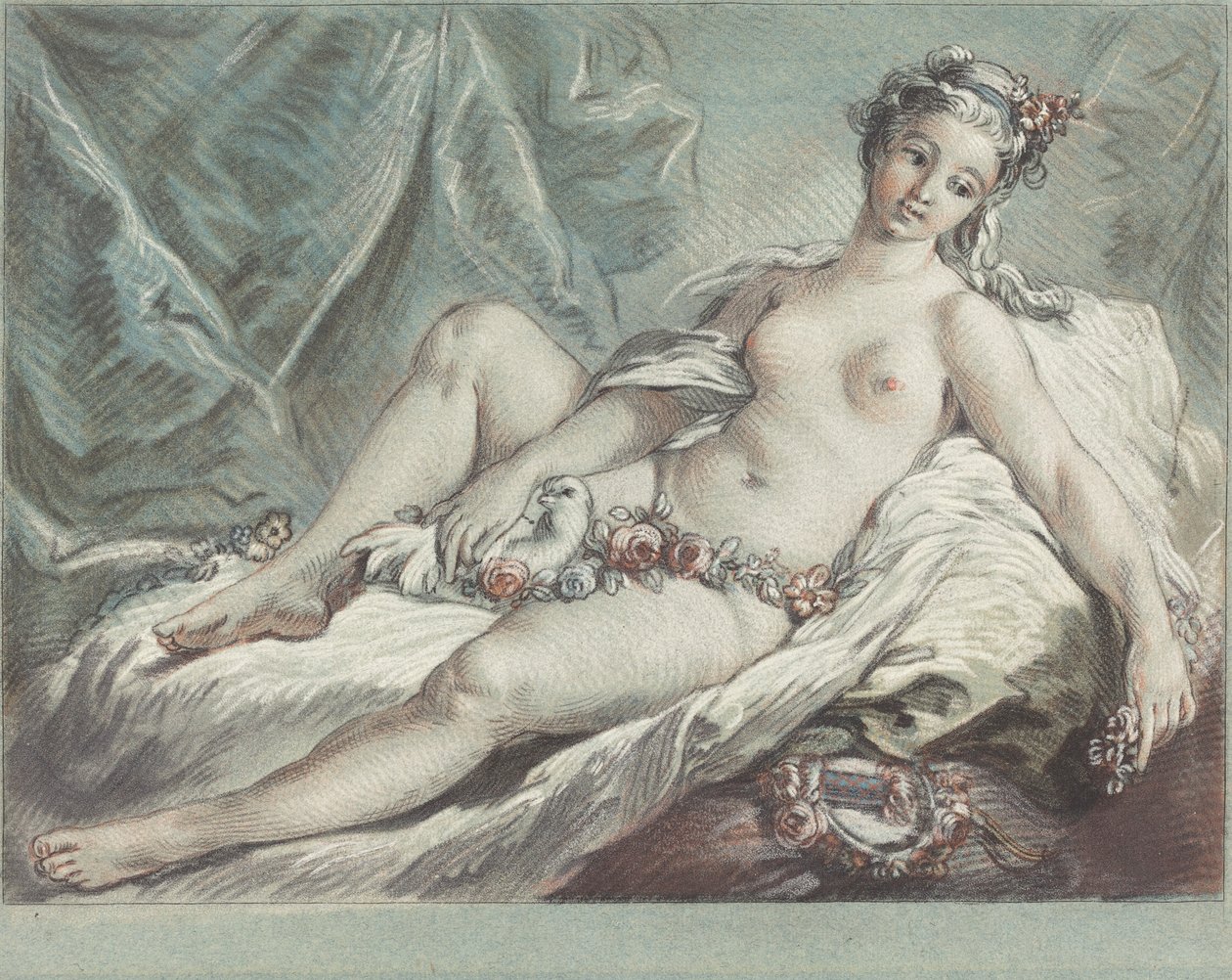 Oppvåkningen av Venus av Louis Marin Bonnet after François Boucher