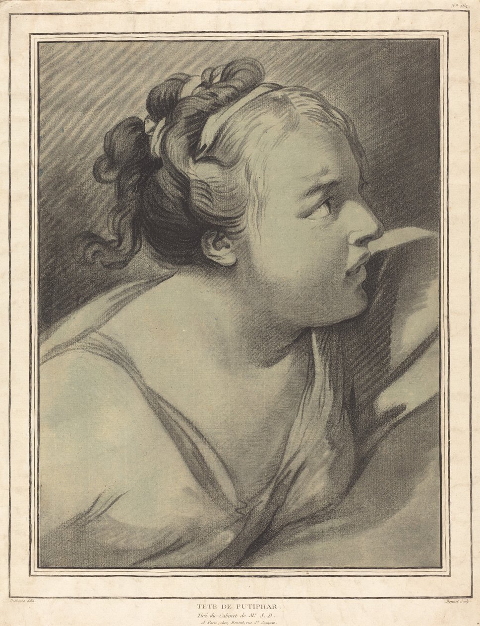 Leder av Potifar (Potifars kone) av Louis Marin Bonnet, after Jean Baptiste Deshays