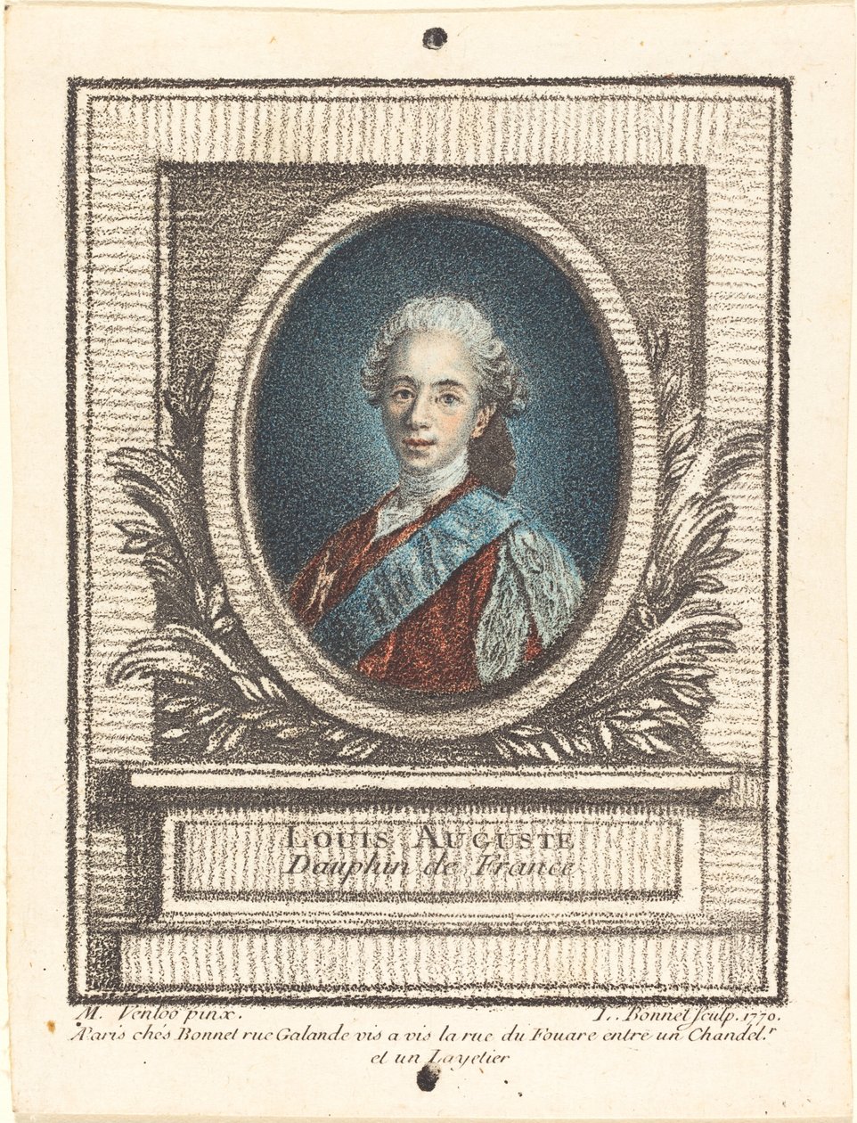 Louis-Auguste, Dauphin fra Frankrike av Louis Marin Bonnet after Louis Michel Van Loo