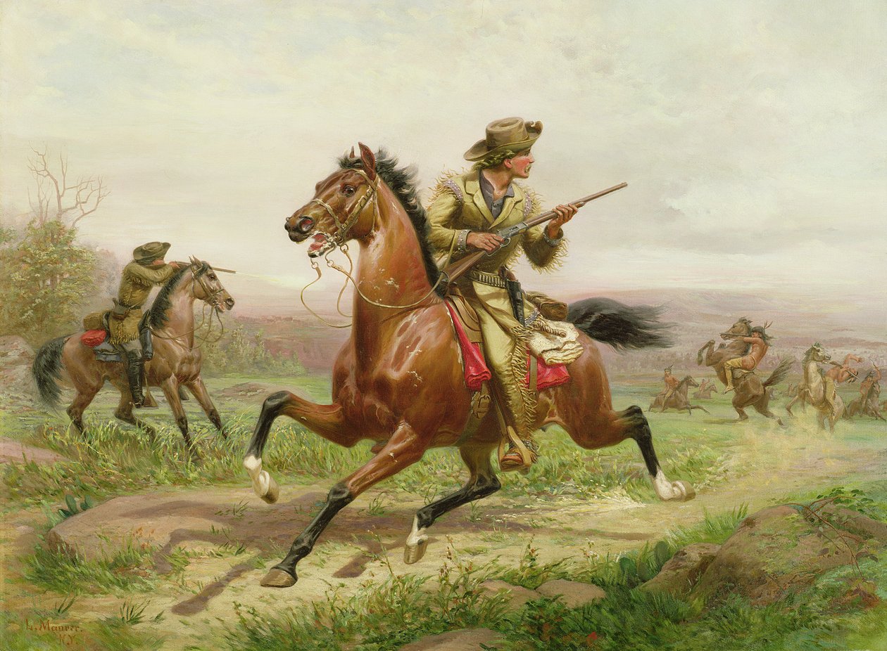 Buffalo Bill kjemper mot indianerne av Louis Maurer