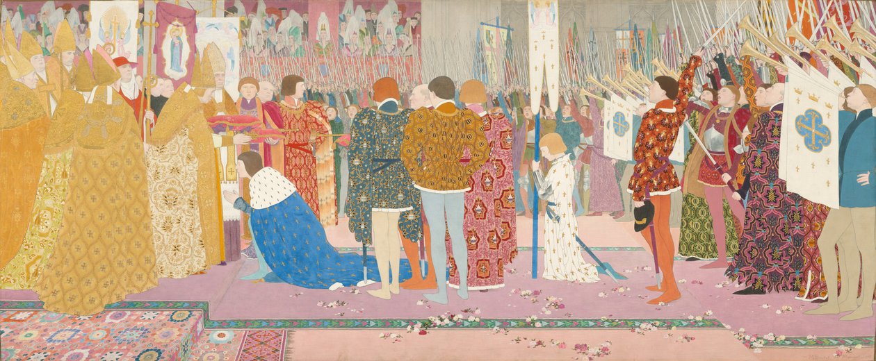 The Crowning at Rheims of the Dauphin (Joan of Arc-serien: V) av Louis Maurice Boutet de Monvel