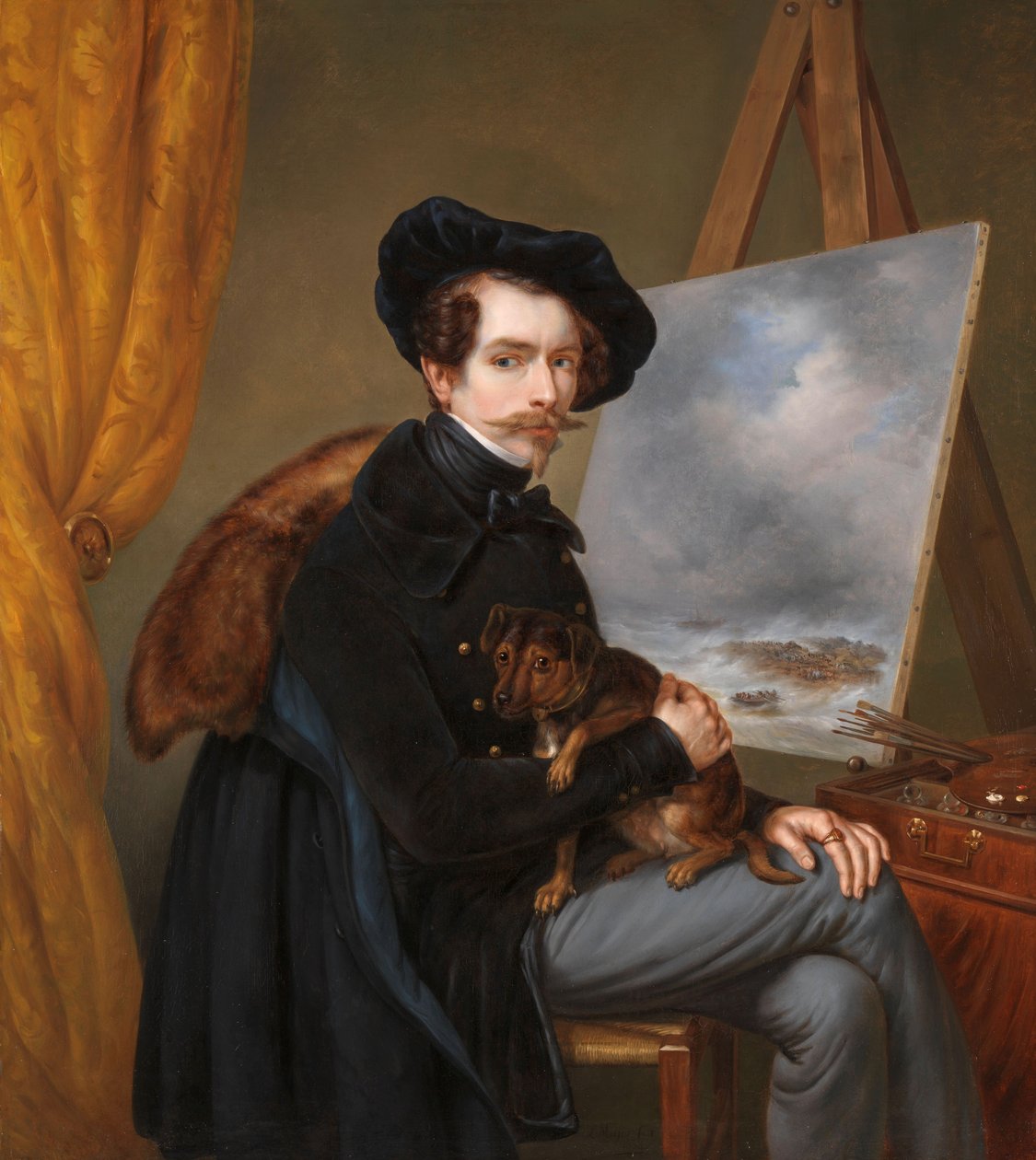 Selvportrett av Louis Meijer