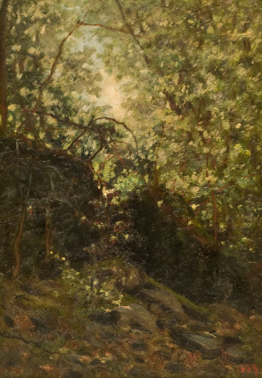 Natt gjennom skogen, 1889. av Louis Michel Eilshemius