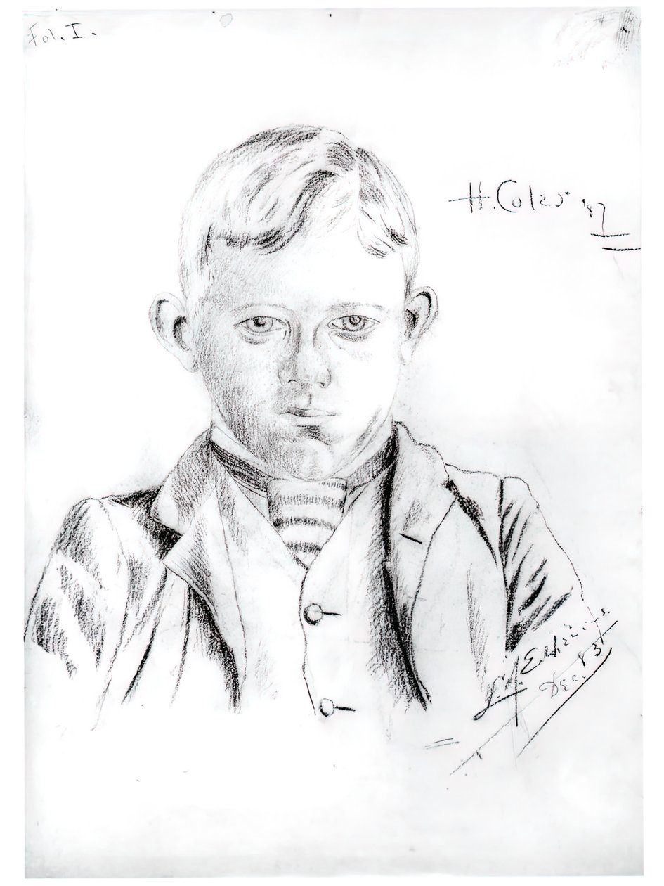 Portrett av Howard L. Coles, desember 1883. av Louis Michel Eilshemius