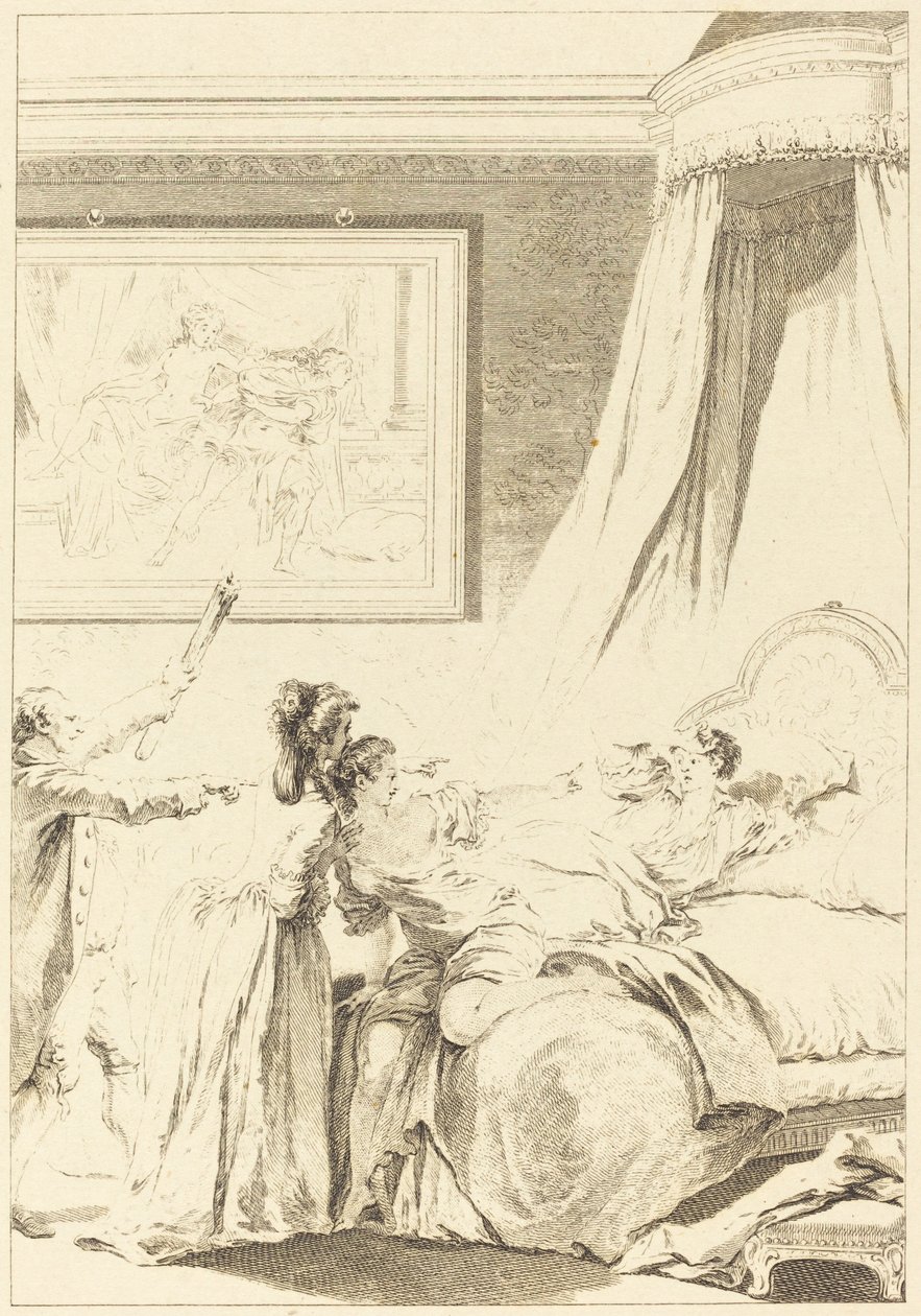 Le gascon puni av Louis Michel Halbou and Antoine Jean Duclos after Jean Honoré Fragonard