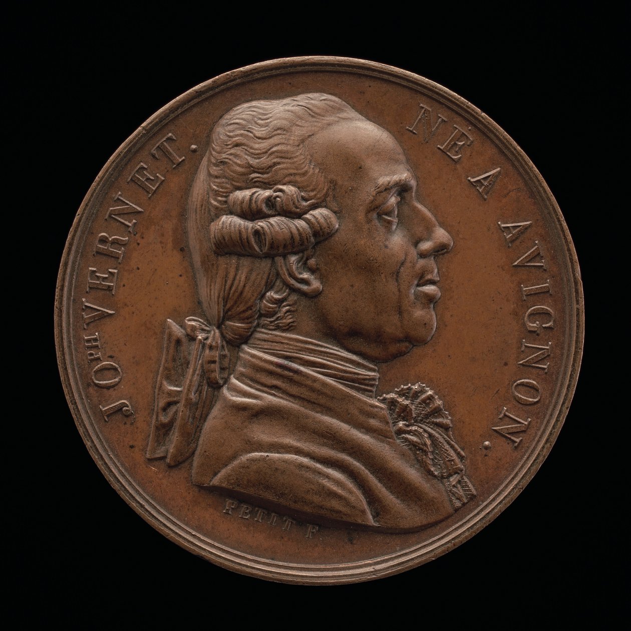 Claude-Joseph Vernet, 1714-1789, Painter [obverse], 1826.  av Louis Michel Petit