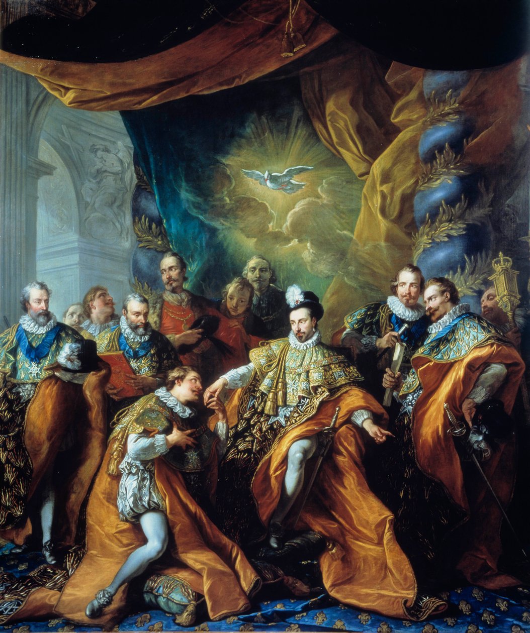 Institution of the Order of the Holy Spirit (Order of the Holy Spirit) av Henry III Maleri av Louis Michel van Loo (1707-1771). 18. århundre. Paris, Musee de la Legion d