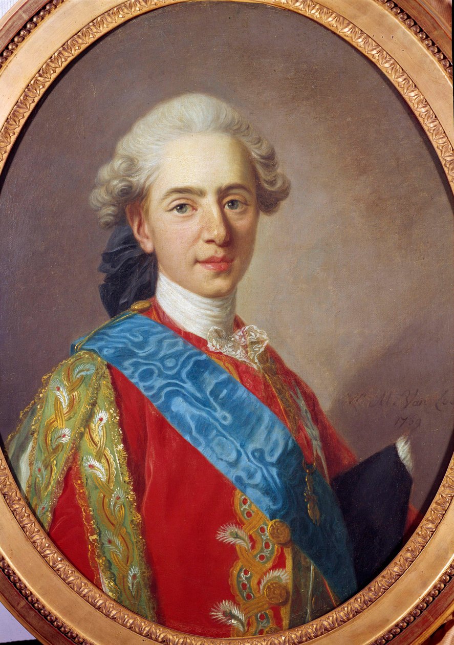 Portrett av Louis XVI, konge av Frankrike, deretter hertug av Berry (1754-1793) Maleri av Louis Michel van Loo (1707-1771) 1769 Søn. 0,64 x 0,49 m av Louis Michel van Loo