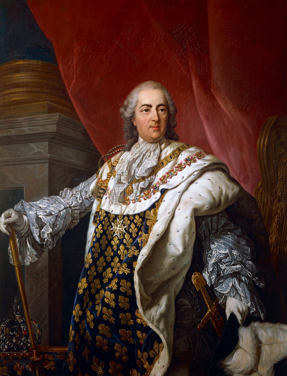 Portrett av Louis XVI av Frankrike (Versailles av Louis Michel van (after) Loo