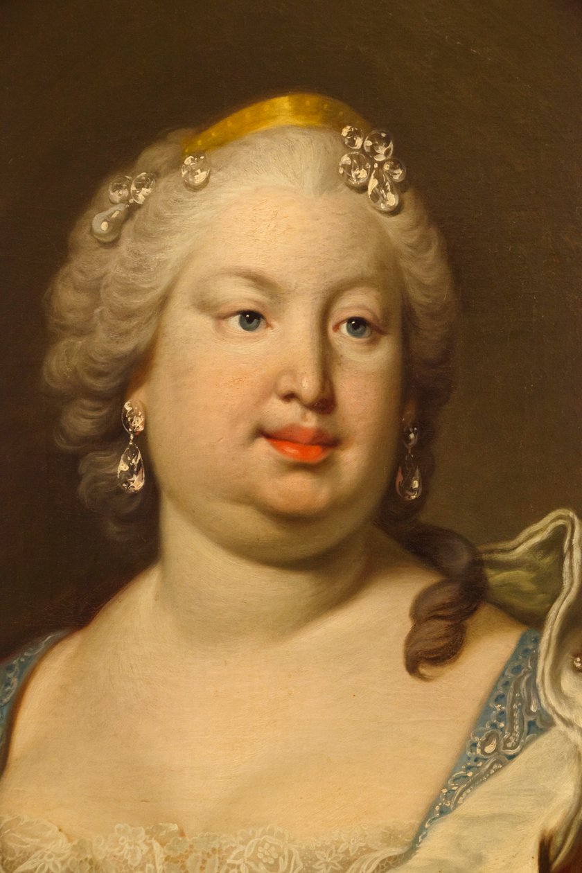 Barbara av Portugal eller Braganza (detalj) av Louis Michel van Loo