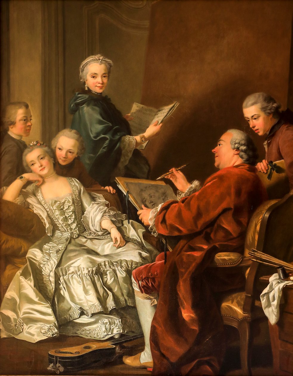 Carle Van Loo og hans familie av Louis Michel van Loo