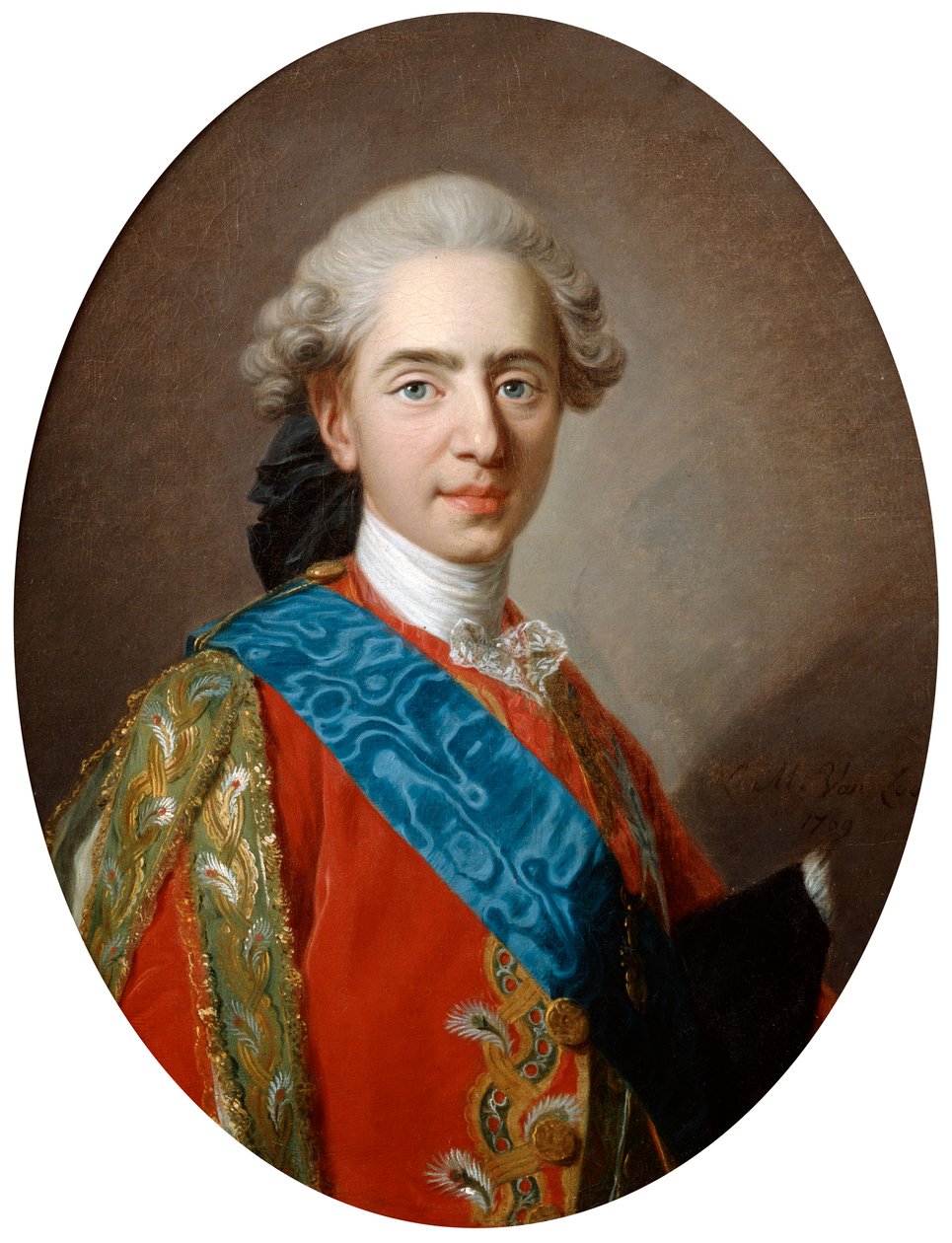 Duc de Berry, senere kong Louis XVI, 15 år gammel, c1769 av Louis Michel van Loo