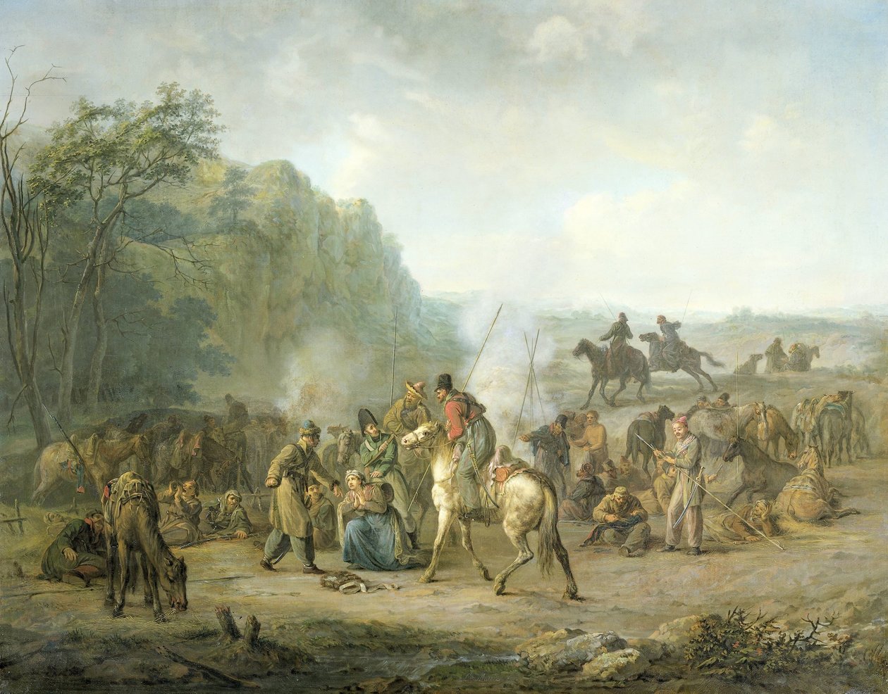 Kosakkbivuakk, 1813 av Louis Moritz