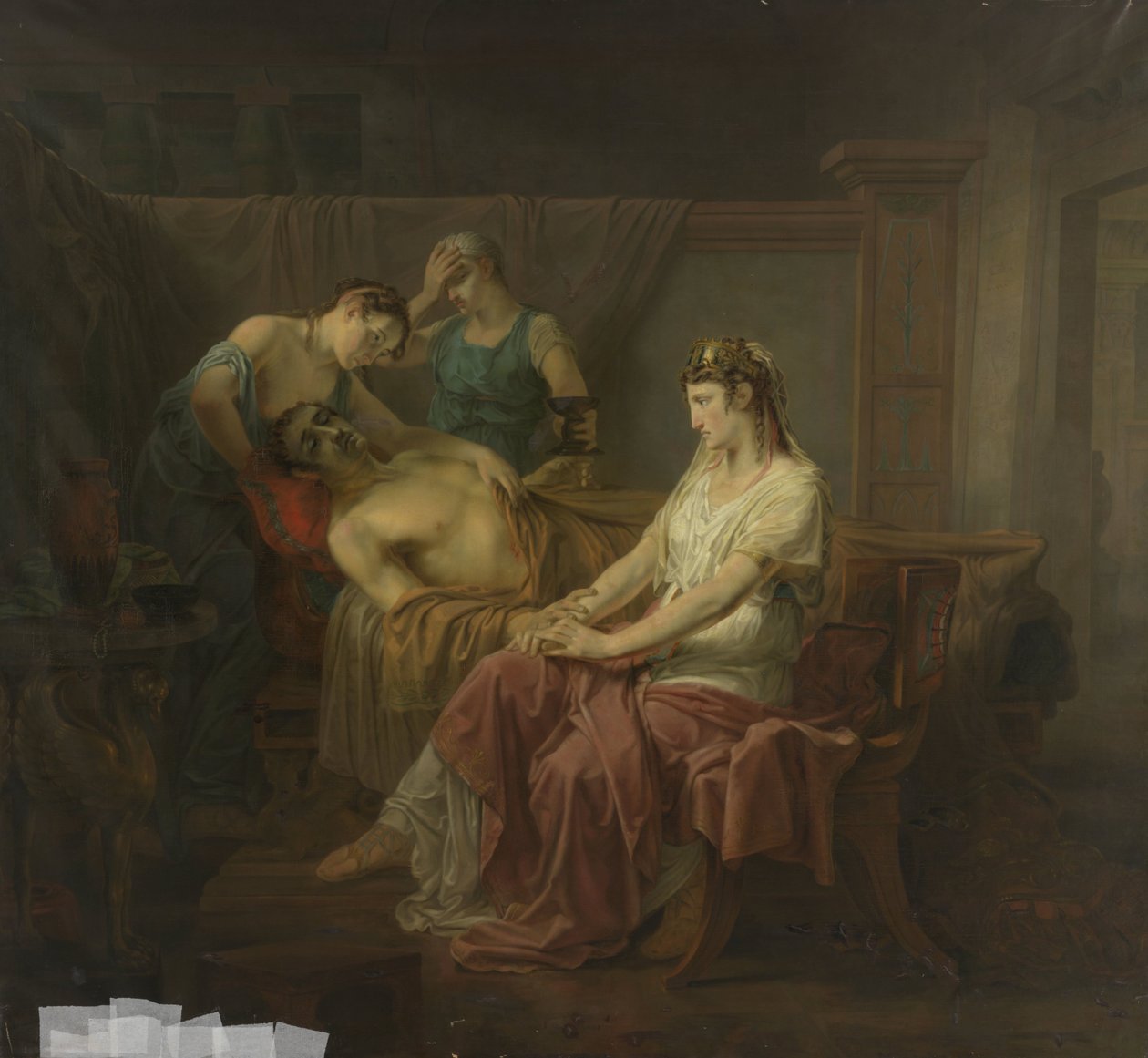 The Mortally wounded Mark Anthony with Cleopatra   1395629   no       norwegian Successfully Translated  Original: John Keats -portrait of English poet by J. Severn. 1795-1821 Translat: John Keats -portrait of English poet by J. Severn. 1795-1821 1418196 n av Louis Moritz