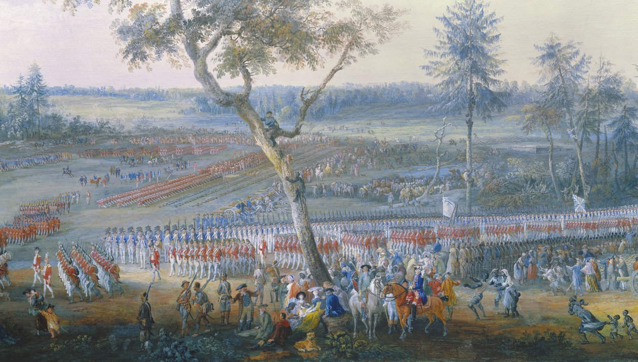 Tatt fra Yorktown, Virginia, 19. oktober 1781 av Louis Nicolas van Blarenberghe
