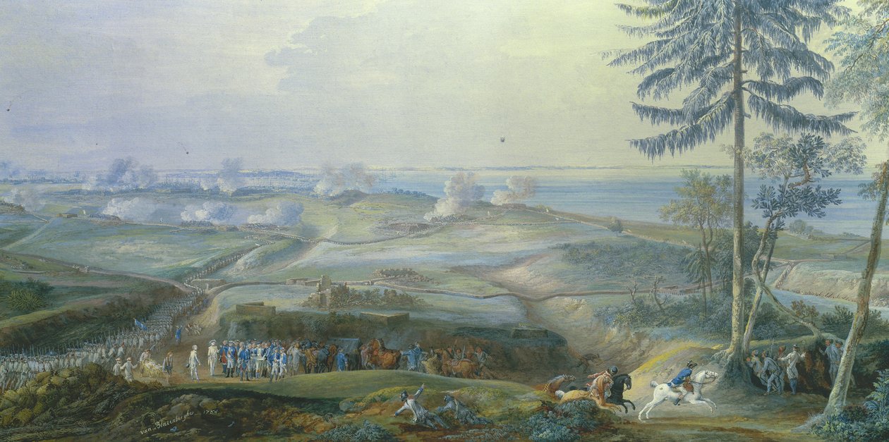 Setet for yorktown fra 6. til 19. oktober av Louis Nicolas van Blarenberghe