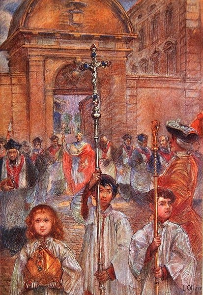 Høytidelig prosesjon ved Frejus til ære for helgen Leonce av Louis Ollier