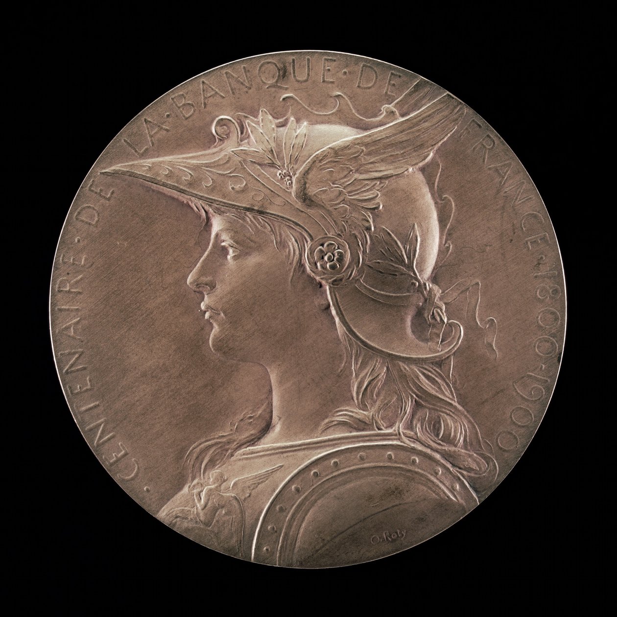 Hundreårsjubileet for Bank of France, 1800-1900 [forside], 1900. av Louis Oscar Roty