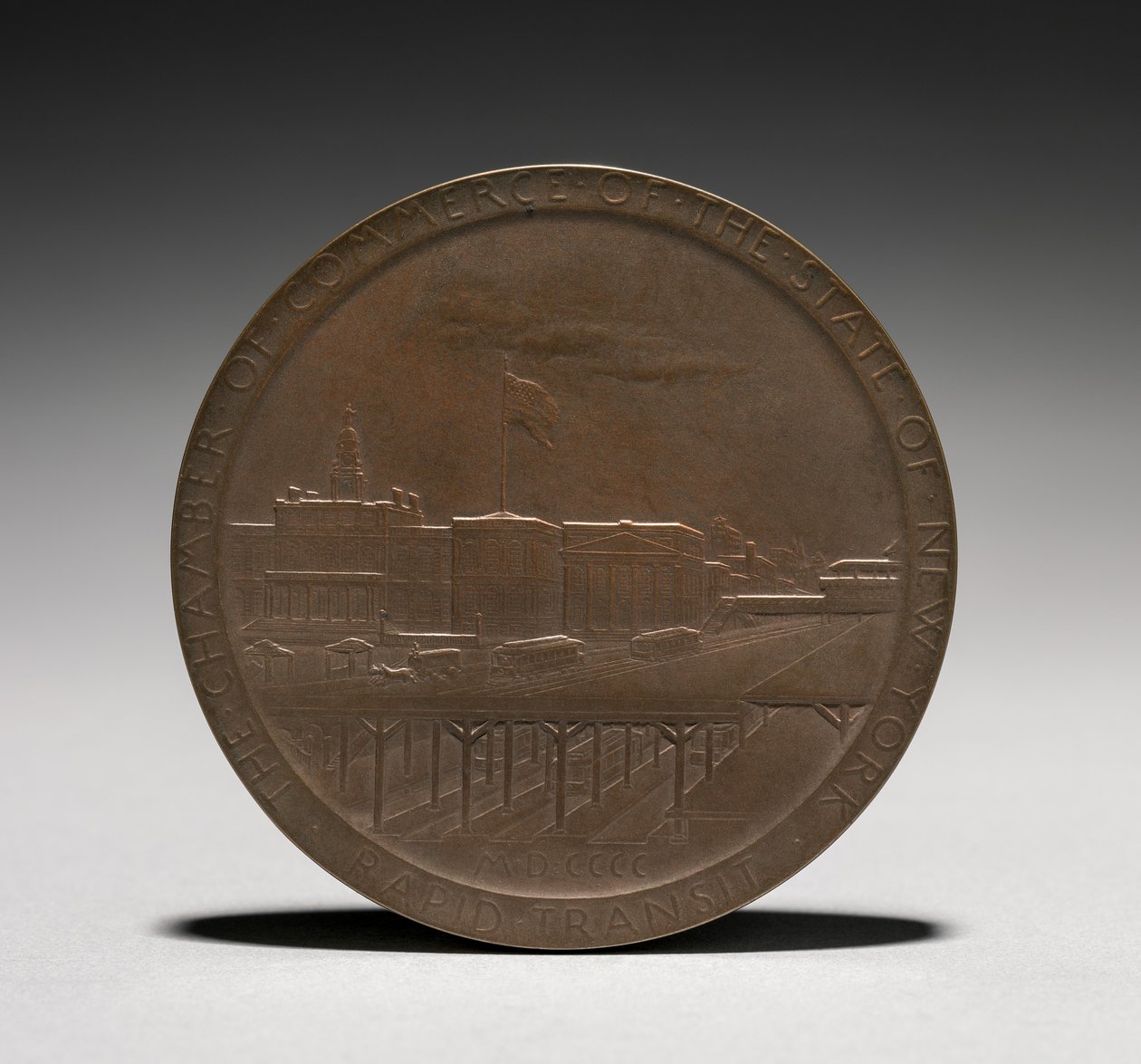 Medalje: Abram Stevens Hewitt omvendt, 1875-1925. av Louis Oscar Roty