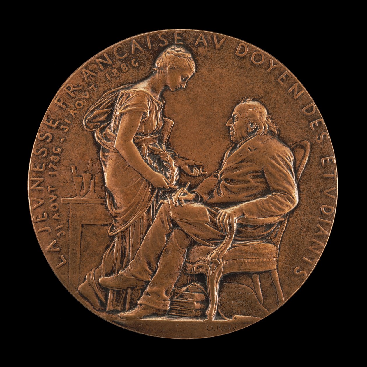 Michel-Eugène Chevreul, 1786-1889, kjemiker, fysiker og filosof, 1886. av Louis Oscar Roty