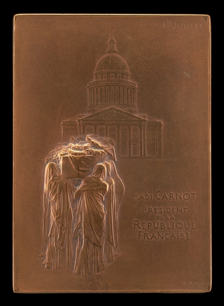 Legemet til president Sadi Carnot Borne to the Panthéon [forsiden], 1894. av Louis Oscar Roty