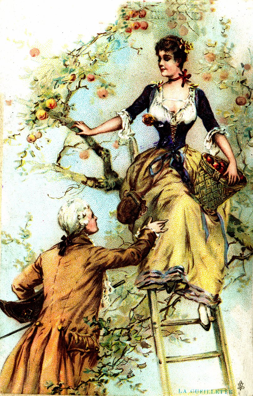 Plukking: Publisitet for kakaoen Blooker 1874 (trykk) av Louis Paul Pierre Dumont
