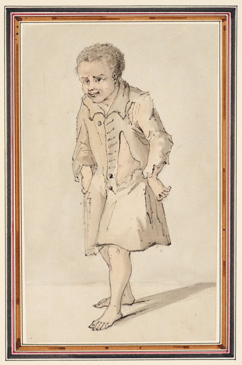 Little Cazey, ca. 1747 (blyant, penn og blekk og akvarell på papir) av Louis Philippe Boitard