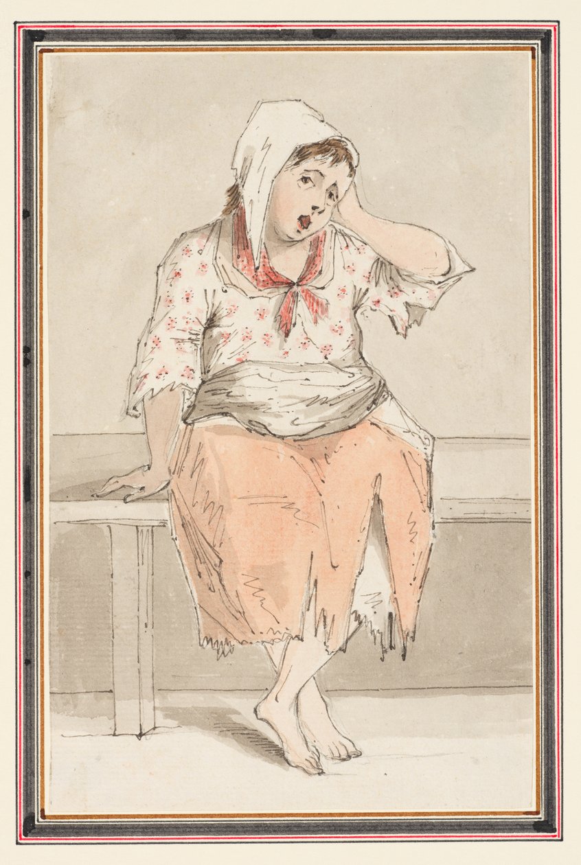 Studie av en sittende kvinne av Louis Philippe Boitard