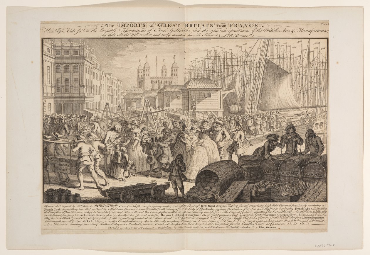 Importen av Storbritannia fra Frankrike av Louis Philippe Boitard