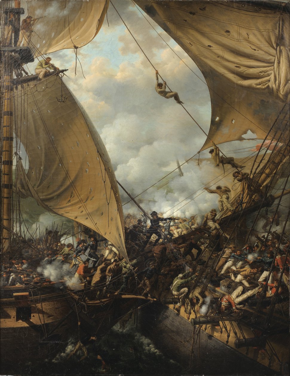 Ombordstigningsscene av Louis Philippe Crepin