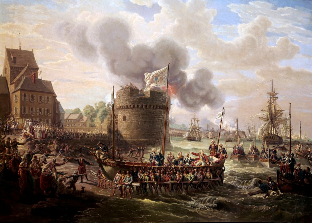 Kong Louis XVI besøker verkene til havnen i Cherbourg 23.06.1786 Maleri av Louis Philippe Crepin (1772-1851) 1786 Paris, Musee du Louvre. av Louis Philippe Crepin