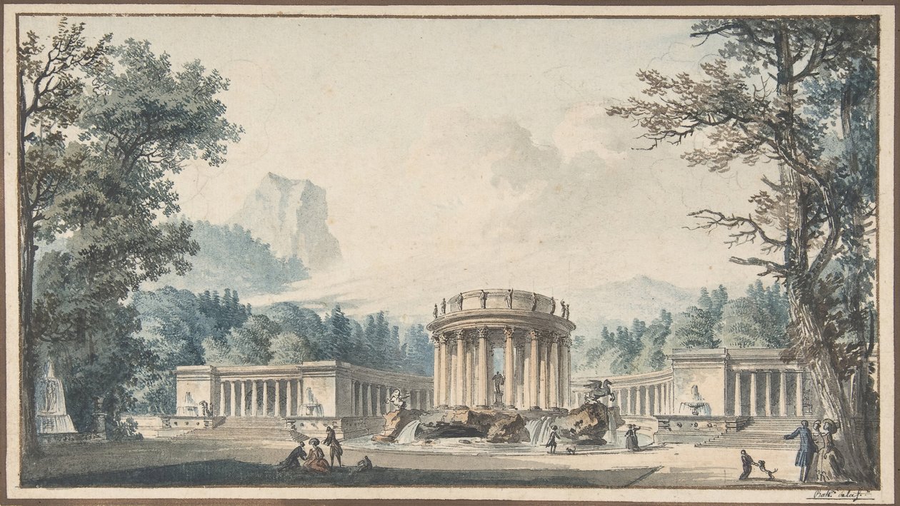 Prosjekt for en Fête Decor, n.d.. av Louis Pierre Baltard