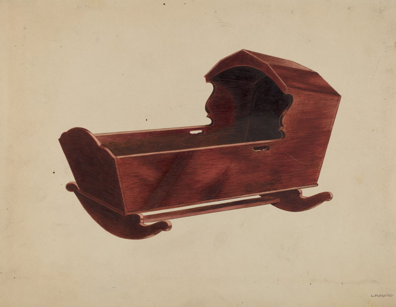 Mahogny Cradle, ca. 1937. av Louis Plogsted