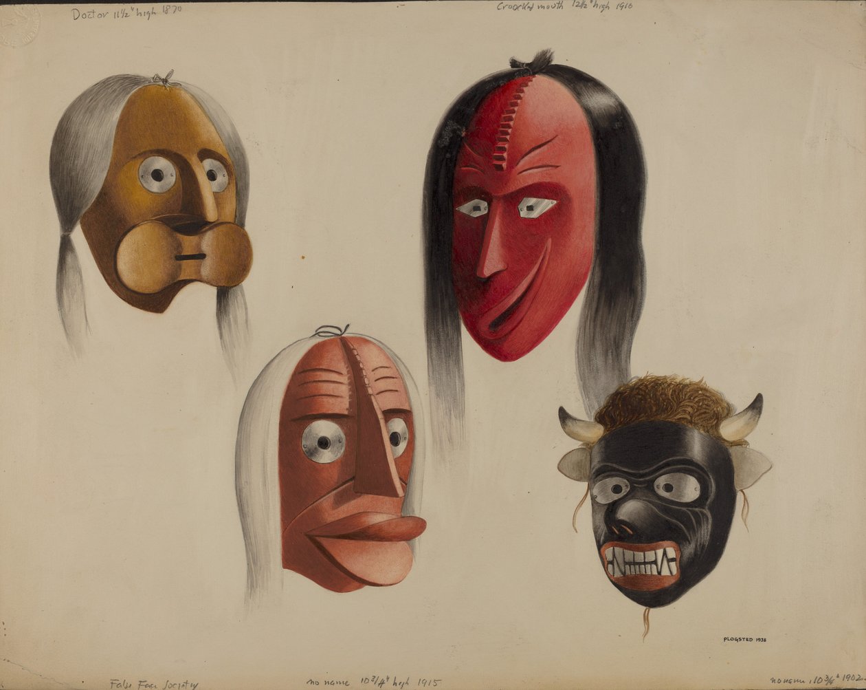 Masker, 1938. av Louis Plogsted