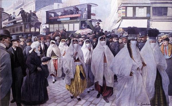 Kunstnere fra det orientalske teateret vender tilbake til Trocadero av Louis Remy Sabattier