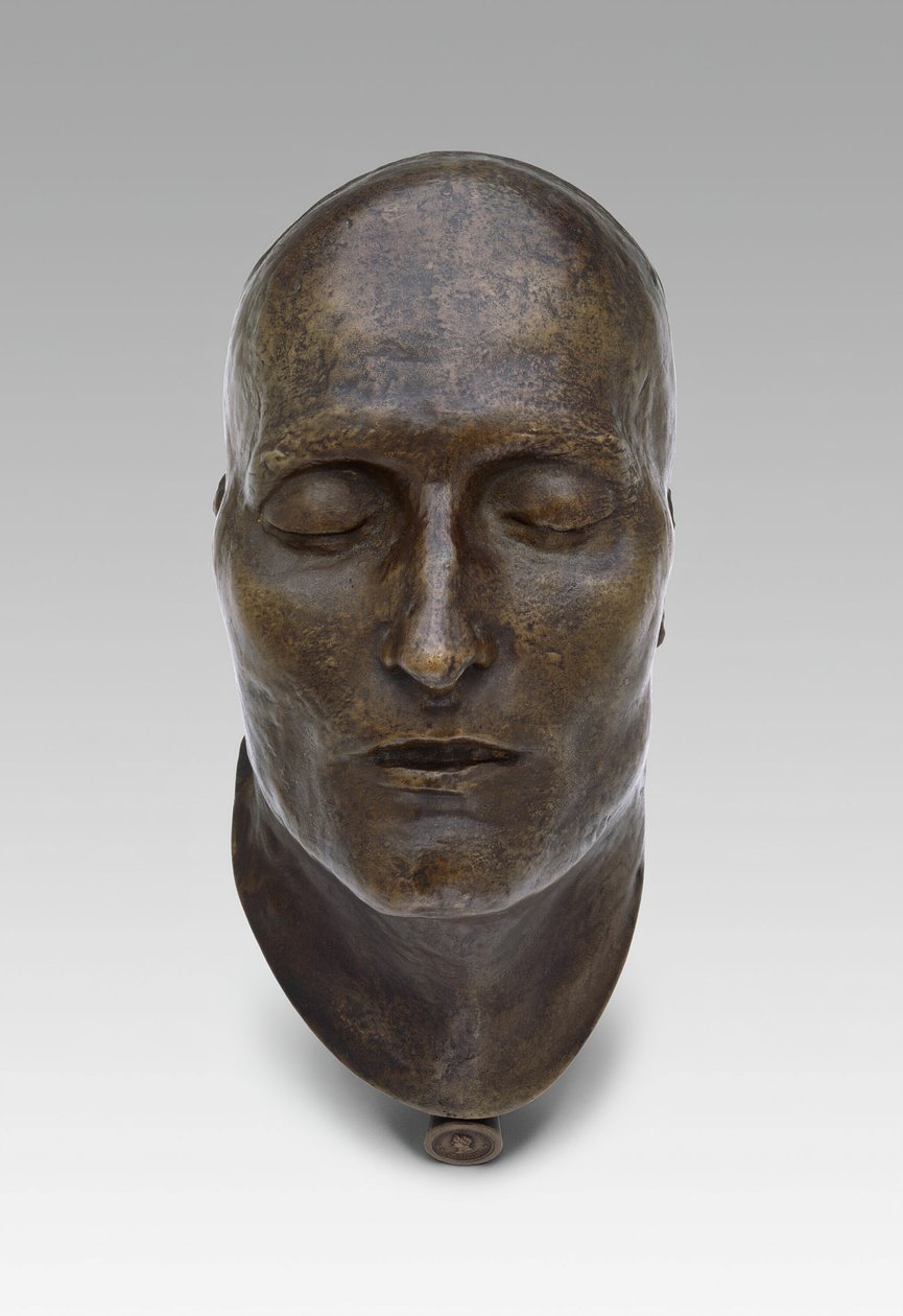 Death Mask of Napoleon, modellert 1821 cast 1833 av Louis Richard