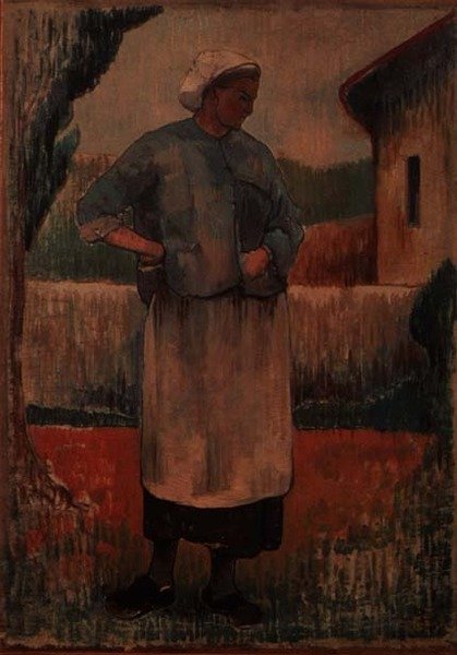 Bondekone i tresko av Louis Roy