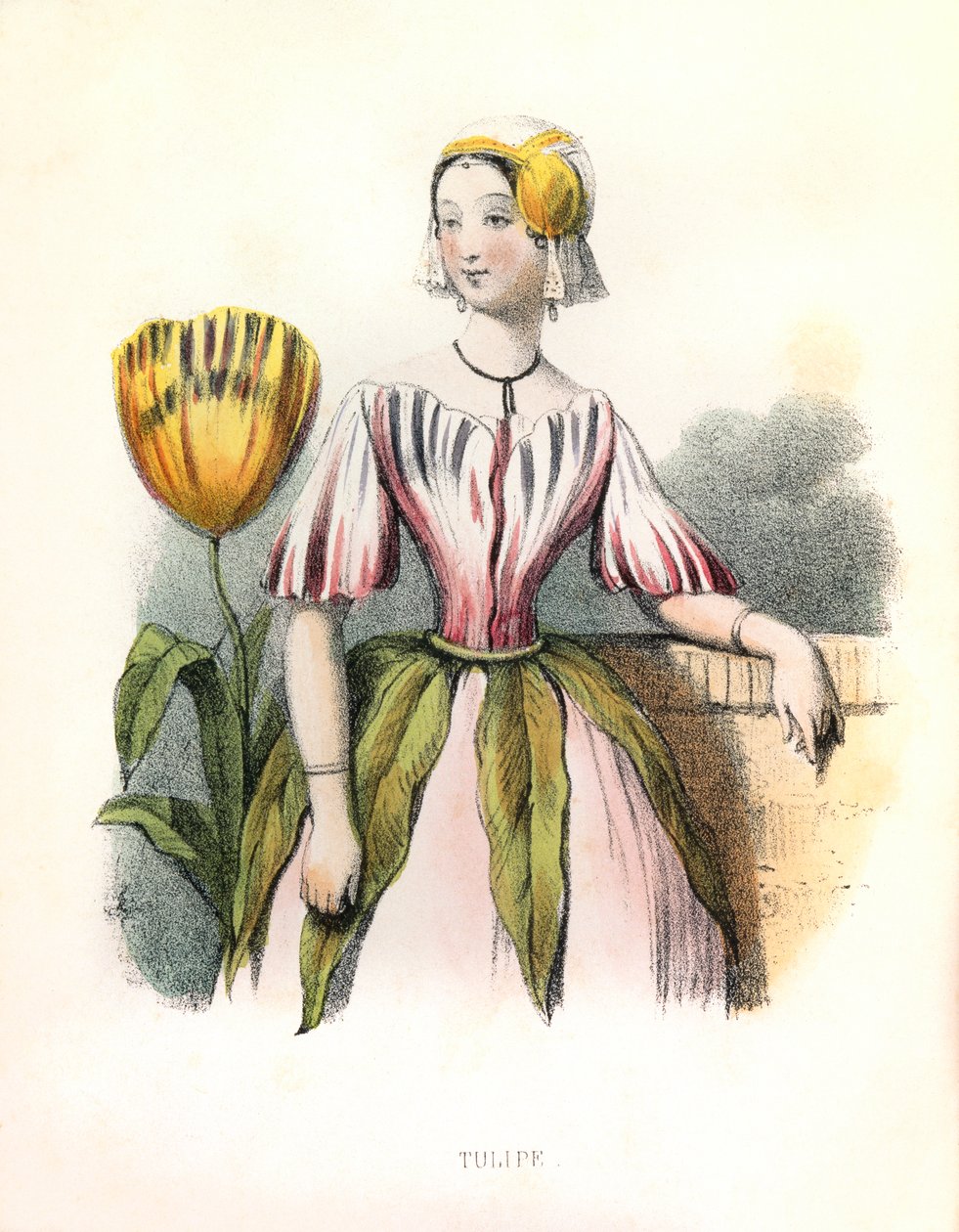 Allegorier, tulipanen av Louis Simon (1810-1870) Lassalle