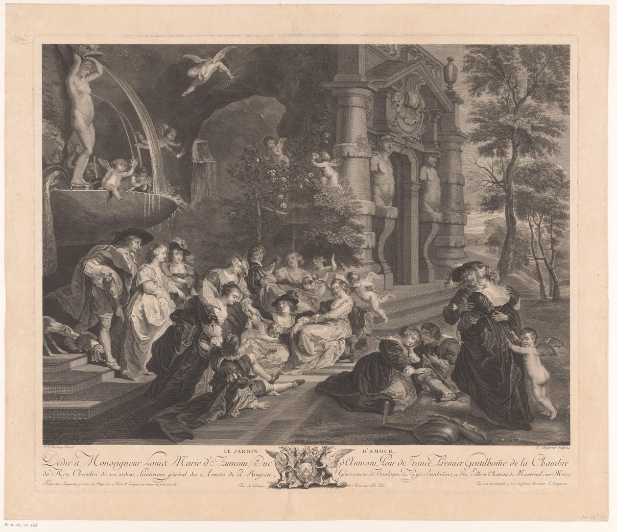 Tuin der Liefde The Garden of Love (tittel på objekt) av Louis Simon Lempereur